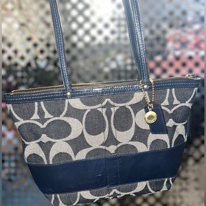 Denim collection coach purse